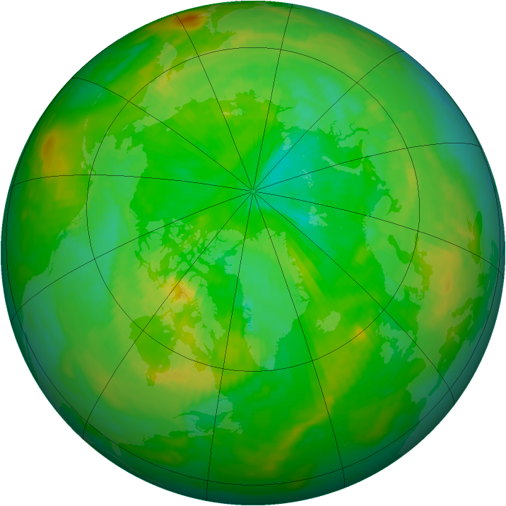Arctic ozone map for 17 July 1979